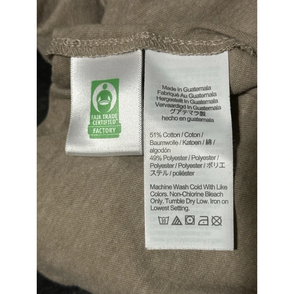 J. Crew TShirt Hoodie XL Beige Minimalist Long Sleeve Pullover Layered Cotton